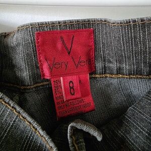 VeryVera Sz 8 Designer Jeans Embellished With Metal Beads And Nail Heads